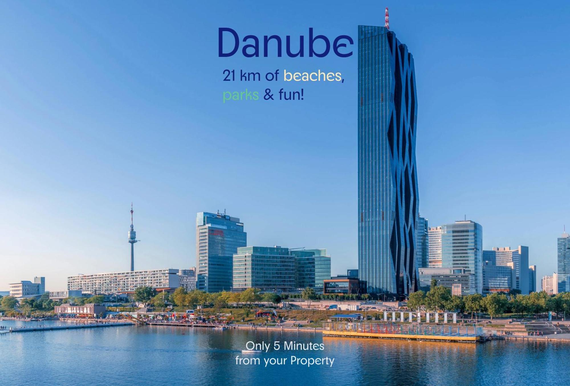 Joyful 2Br Apt. @ Millenium Tower And The Danube Viena Exterior foto